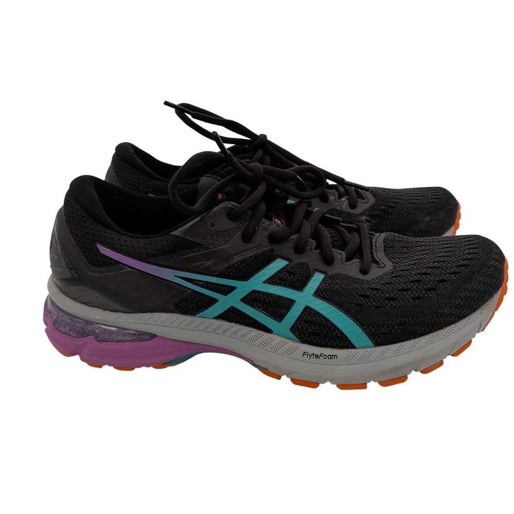 ASICS GT-2000 9 Womens Running Shoes‎ Black Teal Purple 1012A919 Size 10.5